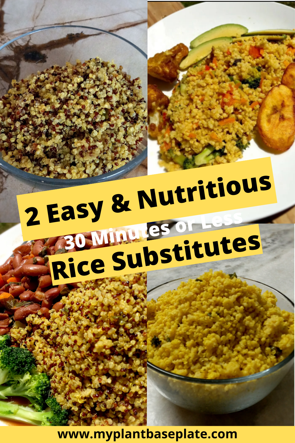 2 Easy & Nutritious 30 Minutes or Less Rice Substitutes