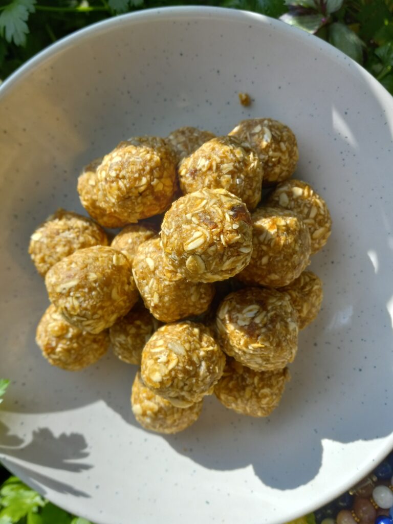 maple tahini energy balls