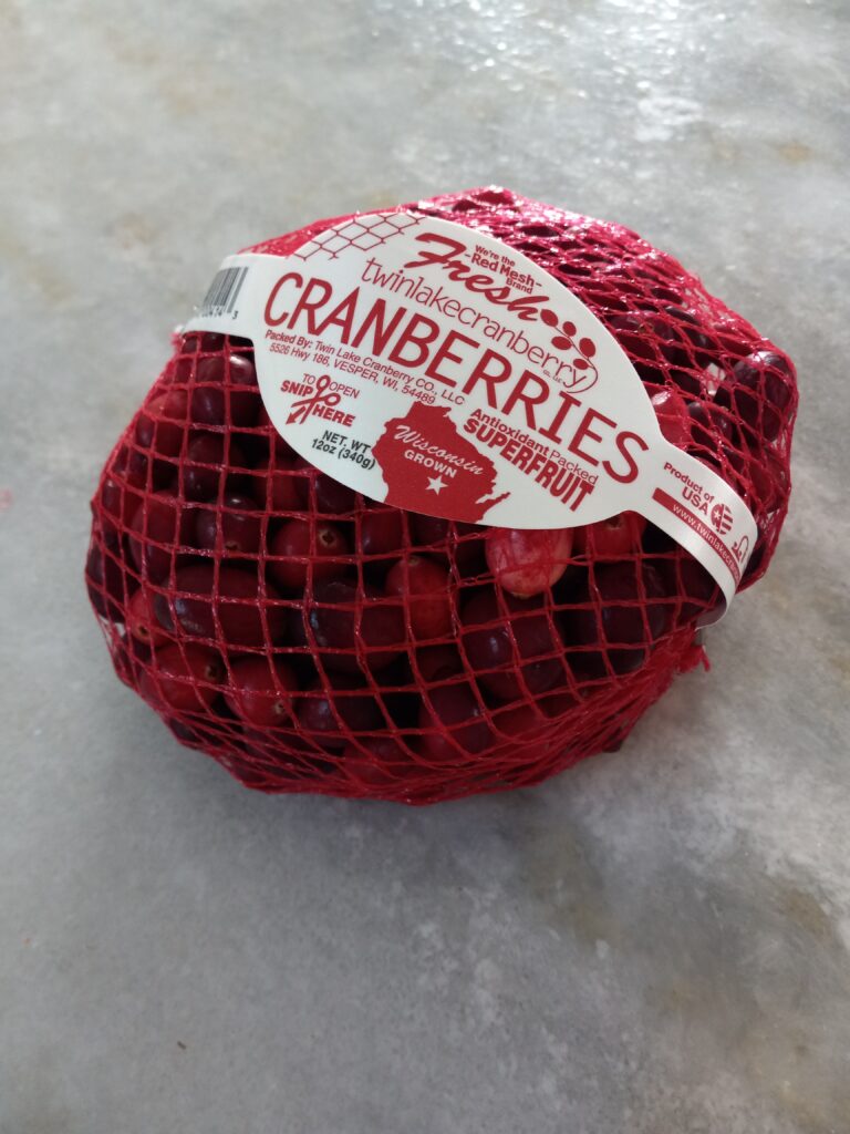 12 oz bag of fresh cranberries from aldi