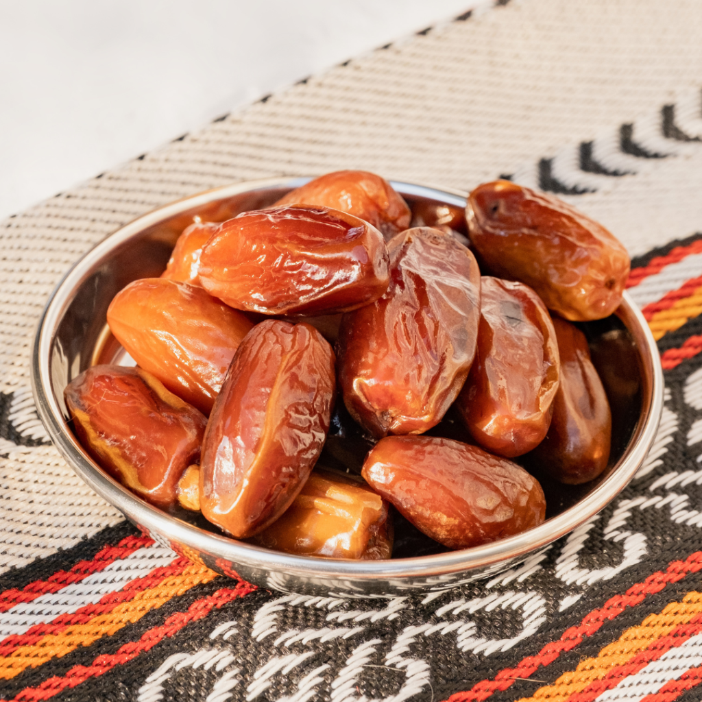 dates on a small plate on a wove mat.
#1 of 5 Sweeteners That Are Natural Sugars.