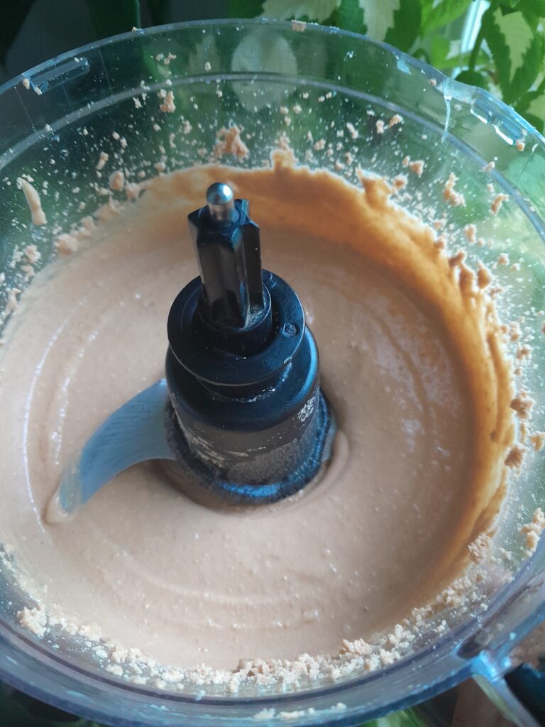 cashew butter in a food processor