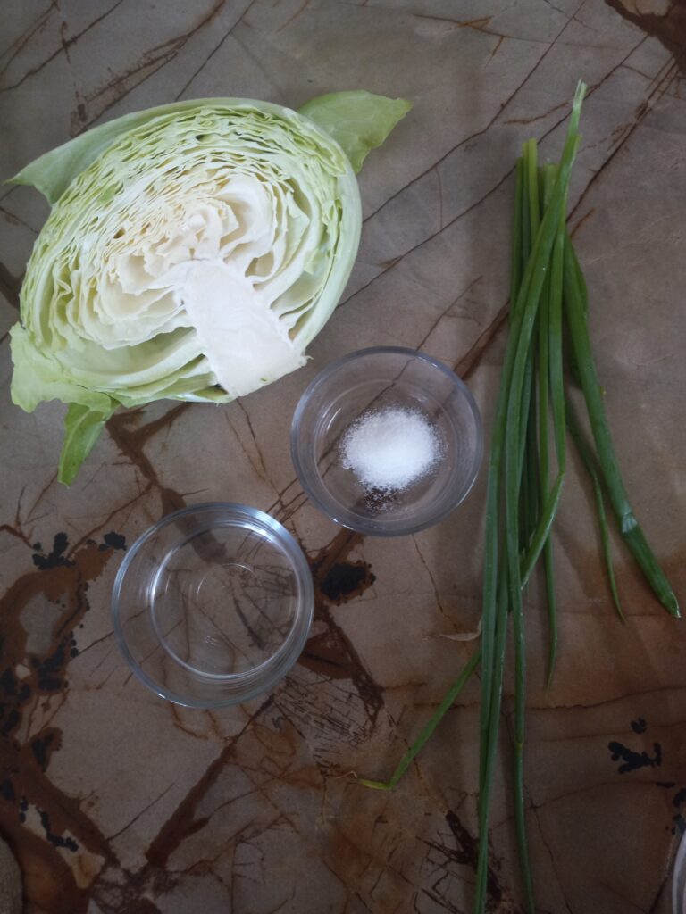 raw cabbage slaw ingredient shot