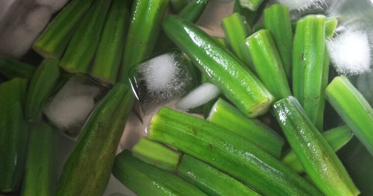 Blanched Okra (step-by-step instructions)