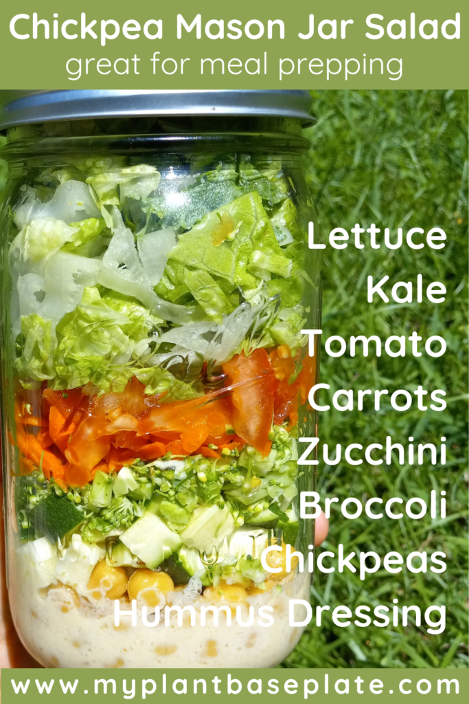 Chickpea Mason Jar Salad pinterest pin