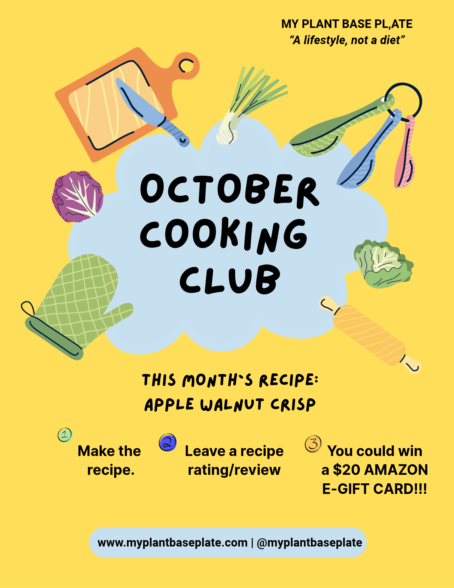 October Cooking Club: Apple Walnut Crisp